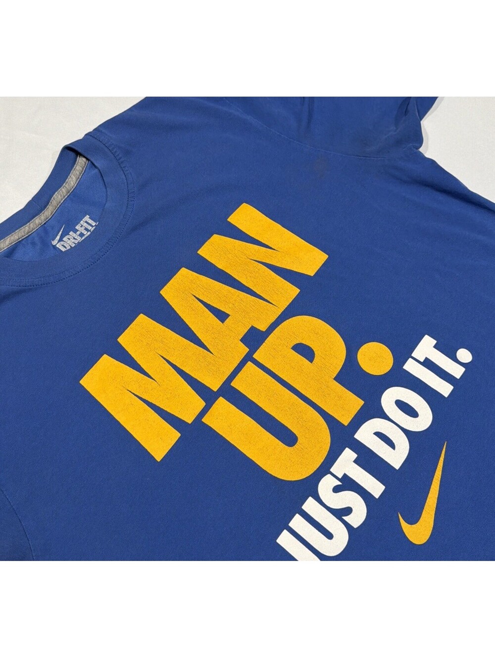 Nike Shirt Blue Mens Medium Dri Fit Short Sleeve Crew Neck Tee Shirt